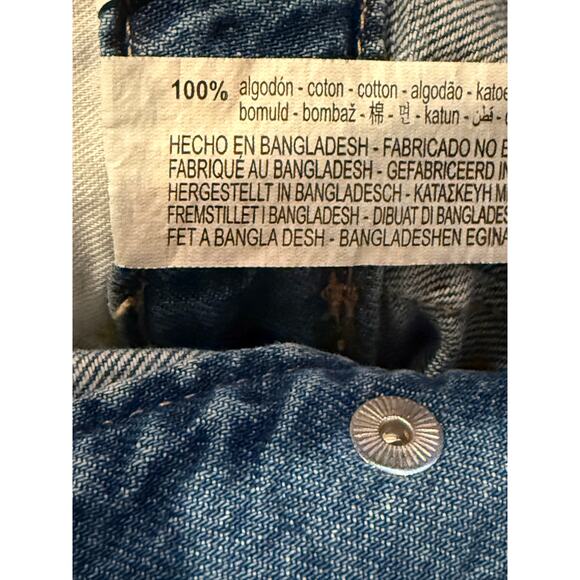 Zara Sleeveless Collard Button Denim Short Jean Shorts Romper L Dark Wash Blue - Picture 10 of 15